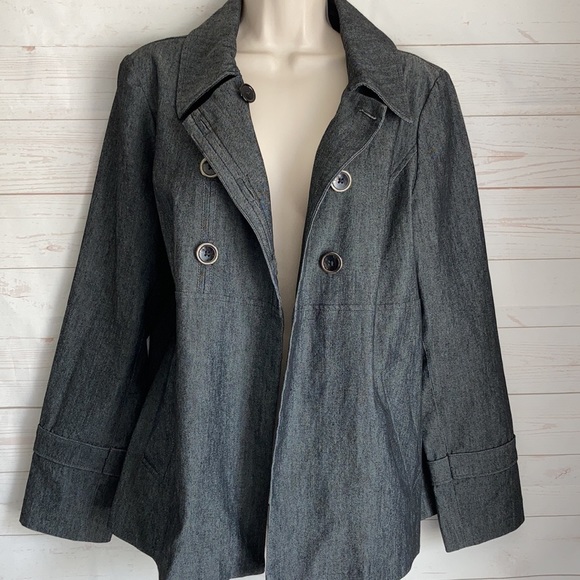 Sandro Sz M Stretch Gray Denim Light Jacket - Picture 7 of 10